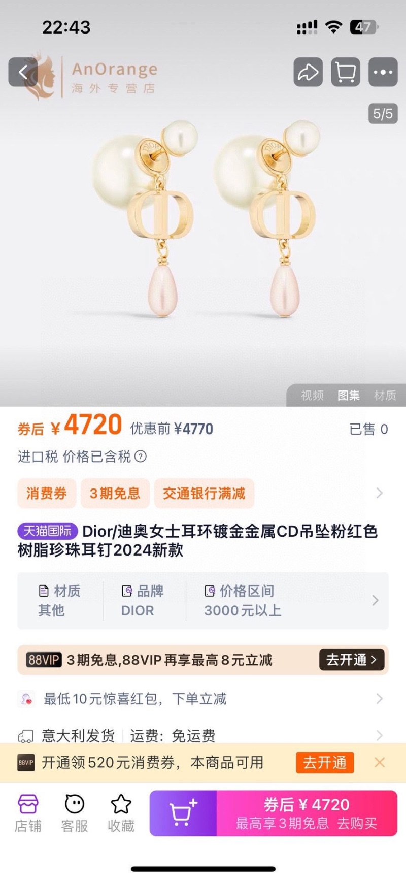 chr1st1an D10r earrings